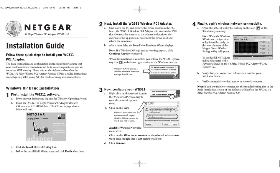 netgear wg311 driver not working