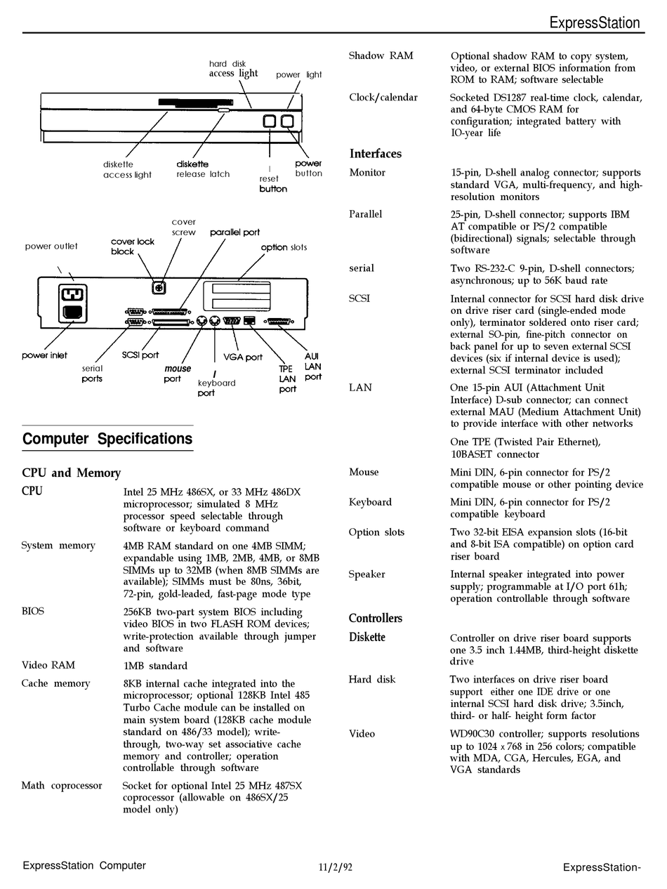 EPSON EXPRESSSTATION PRODUCT INFORMATION MANUAL Pdf Download | ManualsLib