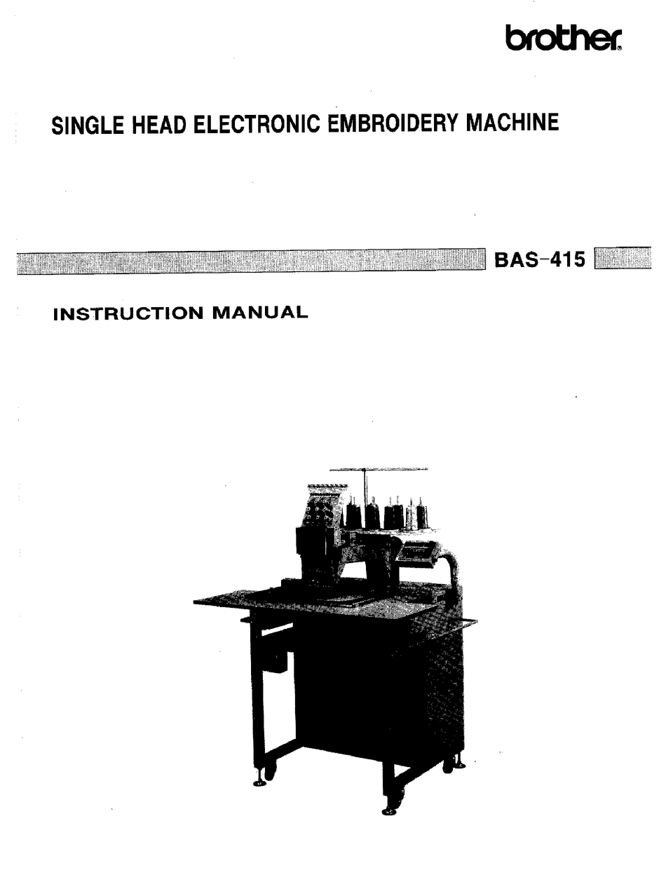 Brother Bas 415 Instruction Manual Pdf Download Manualslib