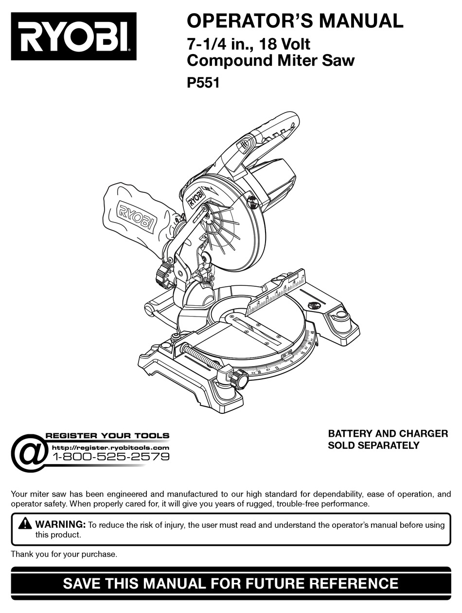 NEW Details about   RYOBI P551 18V MITER SAW ANTI-TIP ASSEMBY WITH SCREWS ONLY