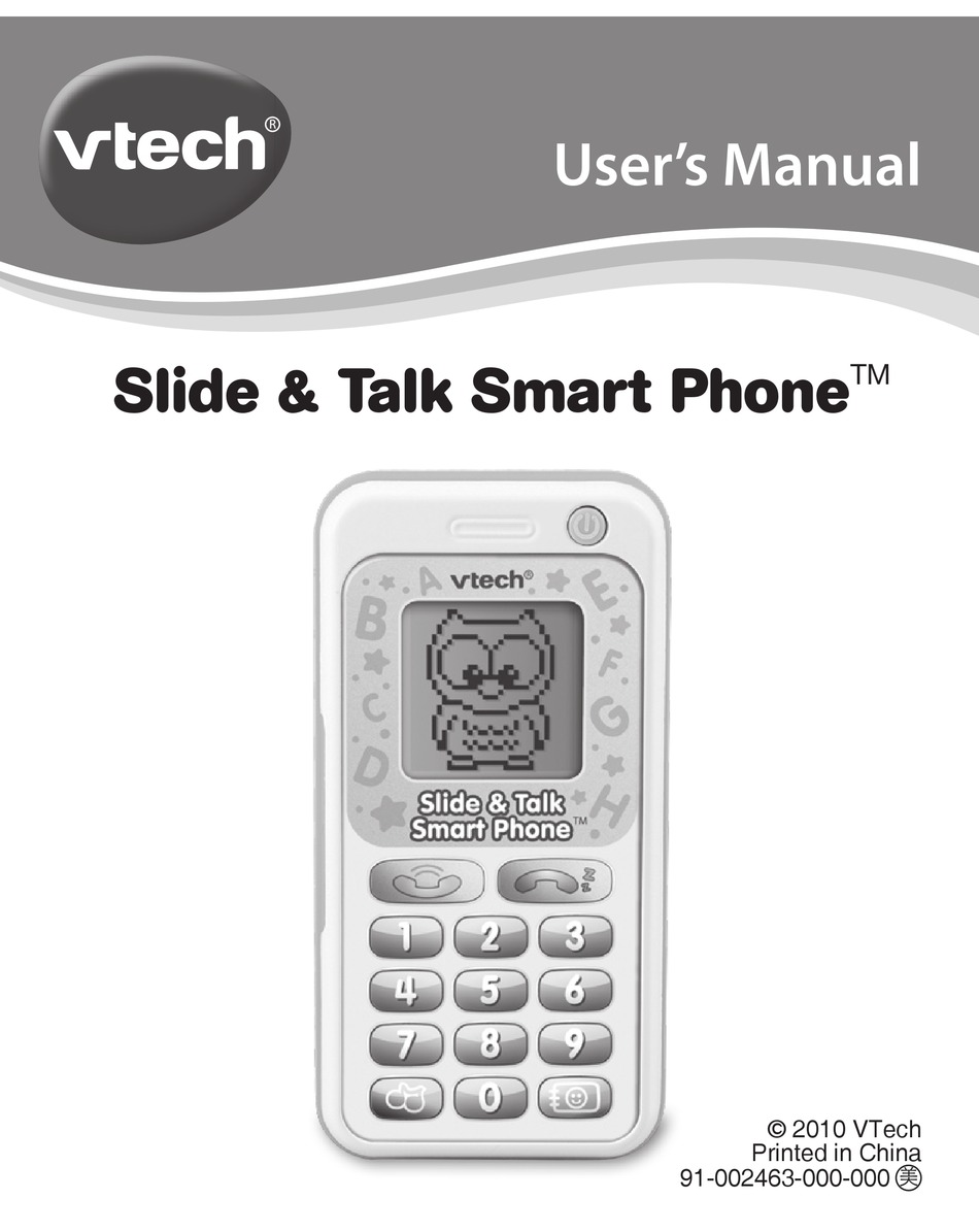 VTECH SLIDE & TALK SMART PHONE USER MANUAL Pdf Download | ManualsLib