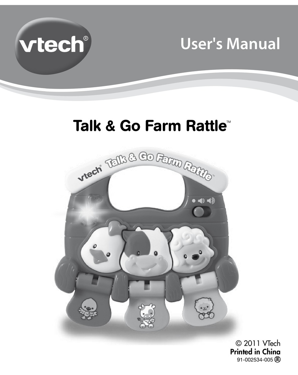 Vtech talk and store go farm rattle