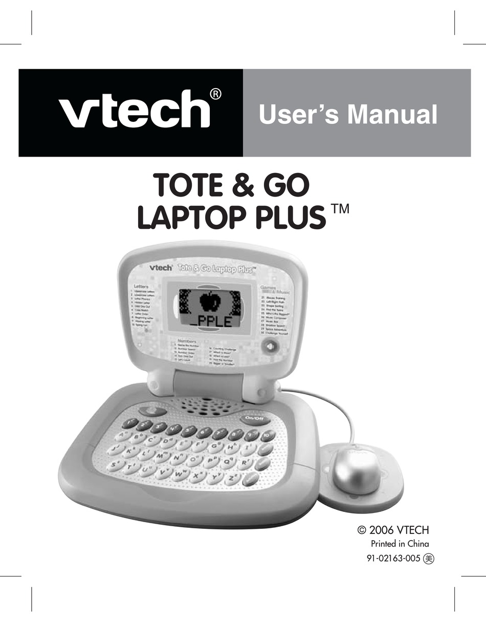 V-TECH TOTE and GO LAPTOP 