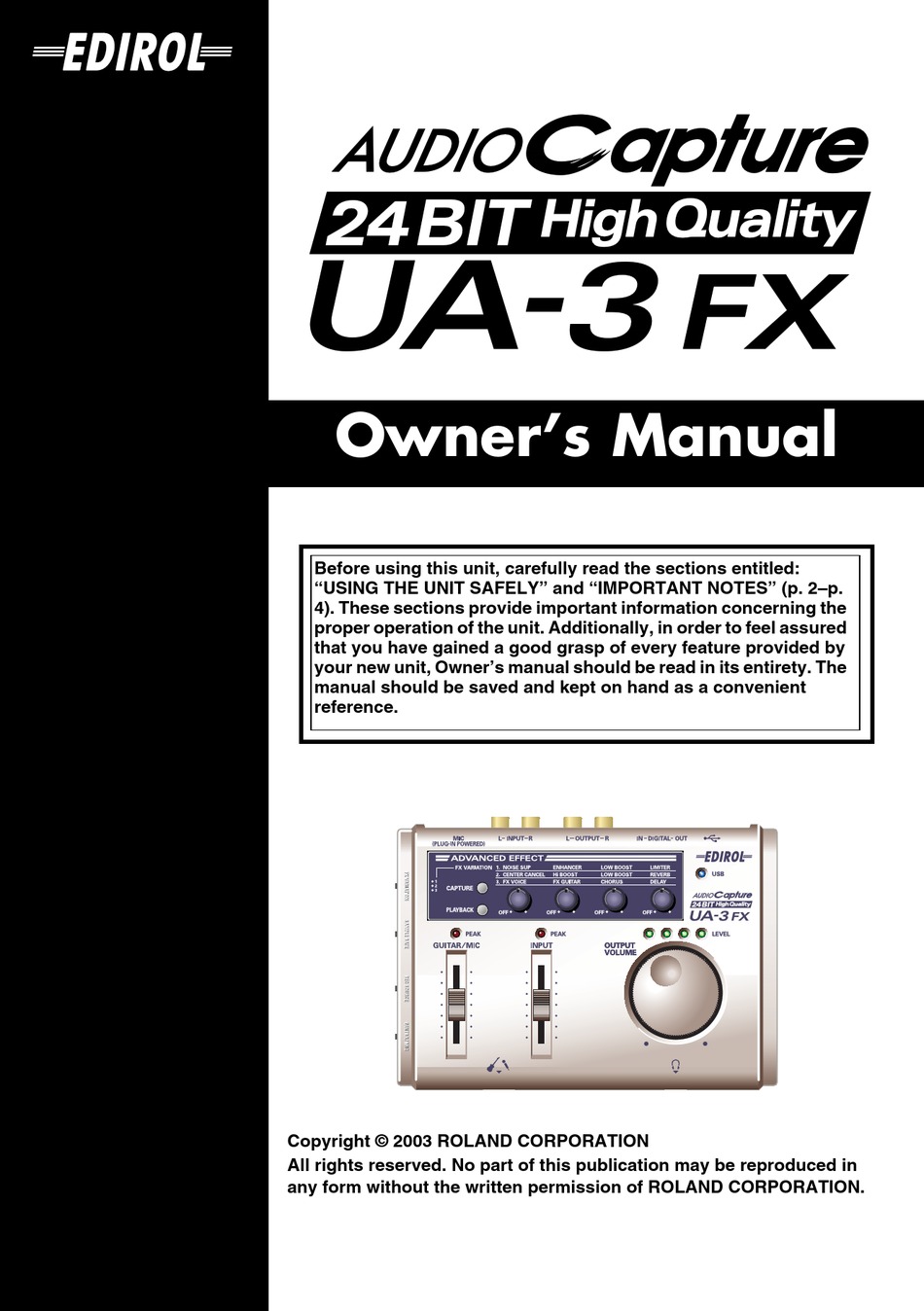edirol ua-4fx driver edirol ua-4fx driver