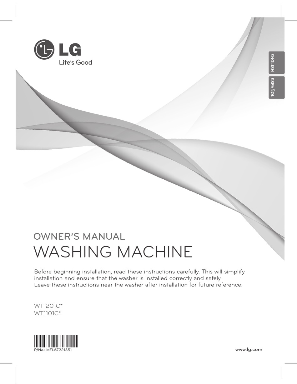 LG WT1101CW OWNER'S MANUAL Pdf Download | ManualsLib