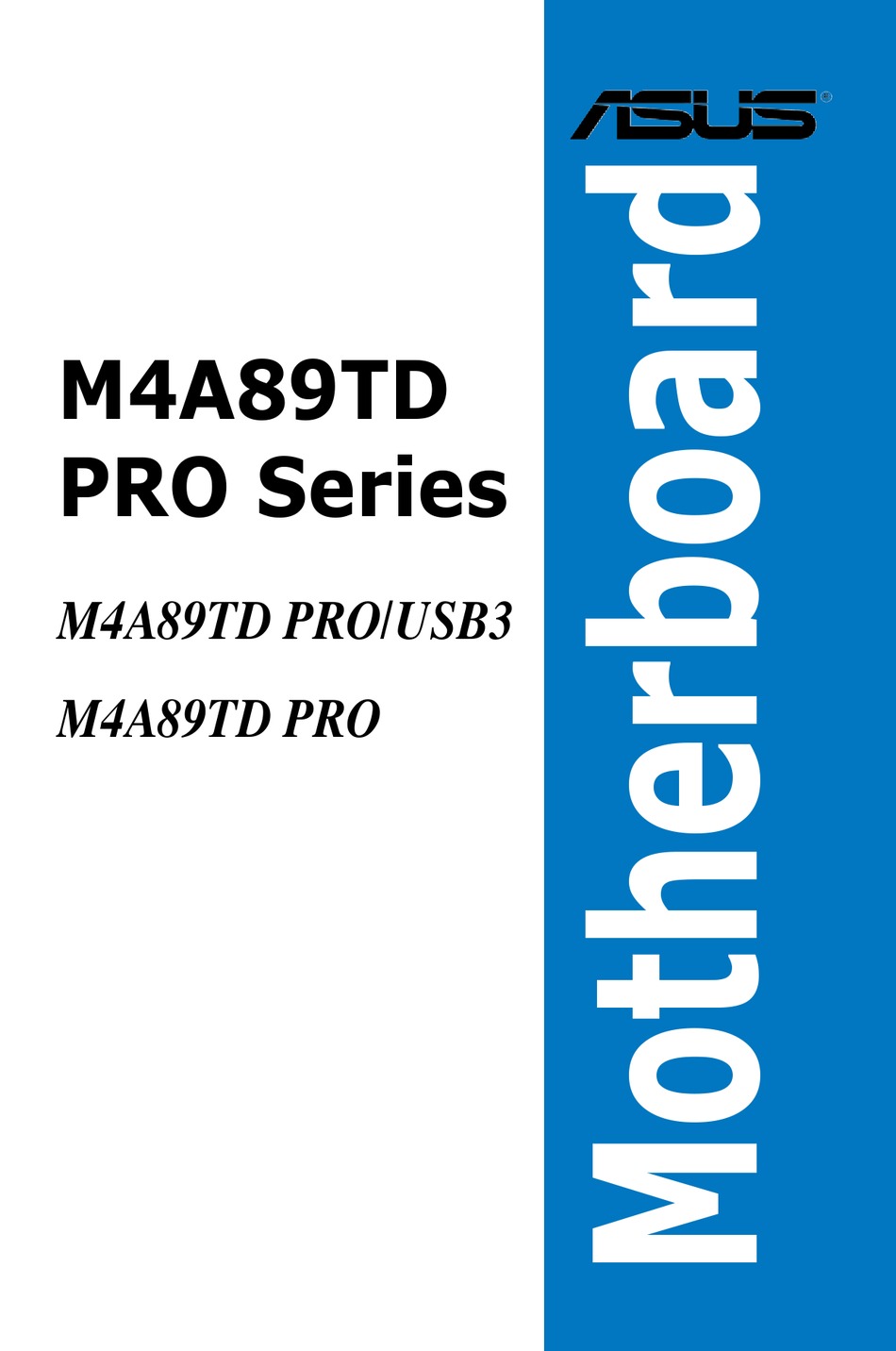 Asus M4a89td Pro Usb3 User Manual Pdf Download Manualslib
