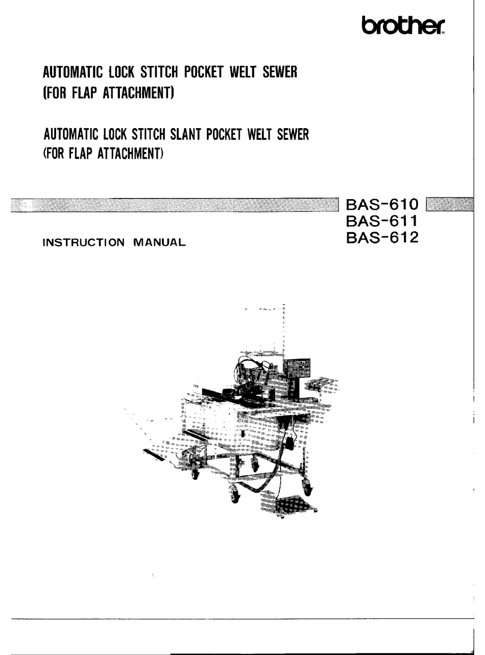 BROTHER BAS-610 INSTRUCTION MANUAL Pdf Download | ManualsLib