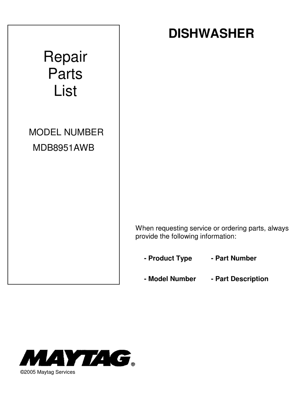 MAYTAG MDB8951AWB JETCLEAN II SERIES FULLY INTEGRATED DISHWASHER