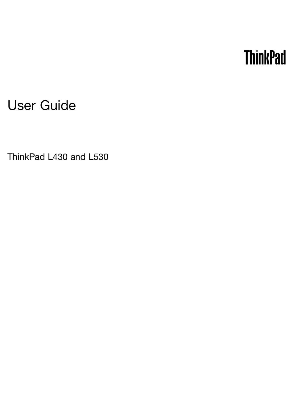 LENOVO THINKPAD L430 USER MANUAL Pdf Download  ManualsLib