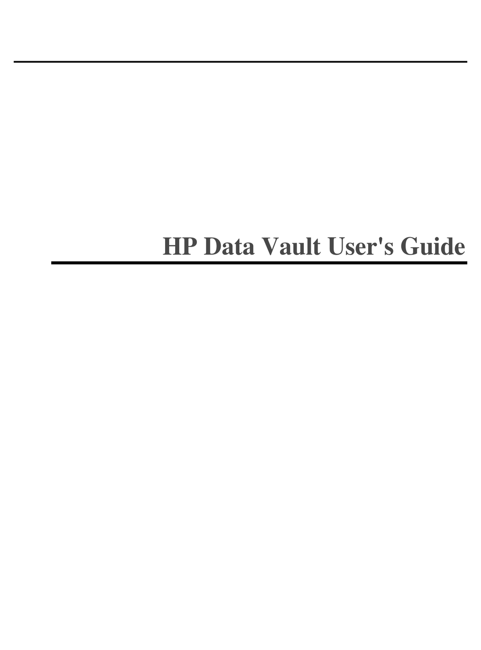 hp media vault mv2100 manual