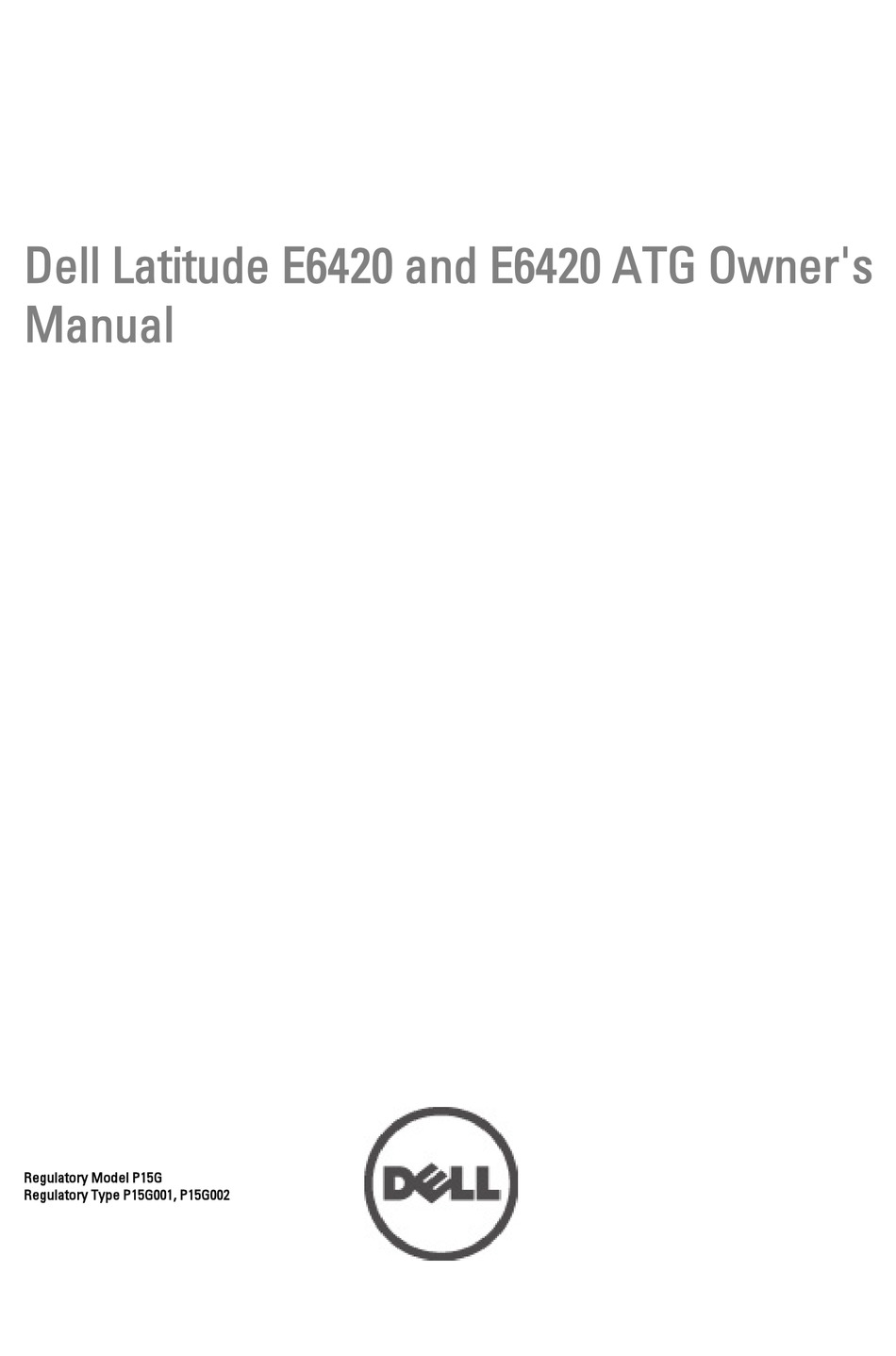 dell latitude e6420 manual