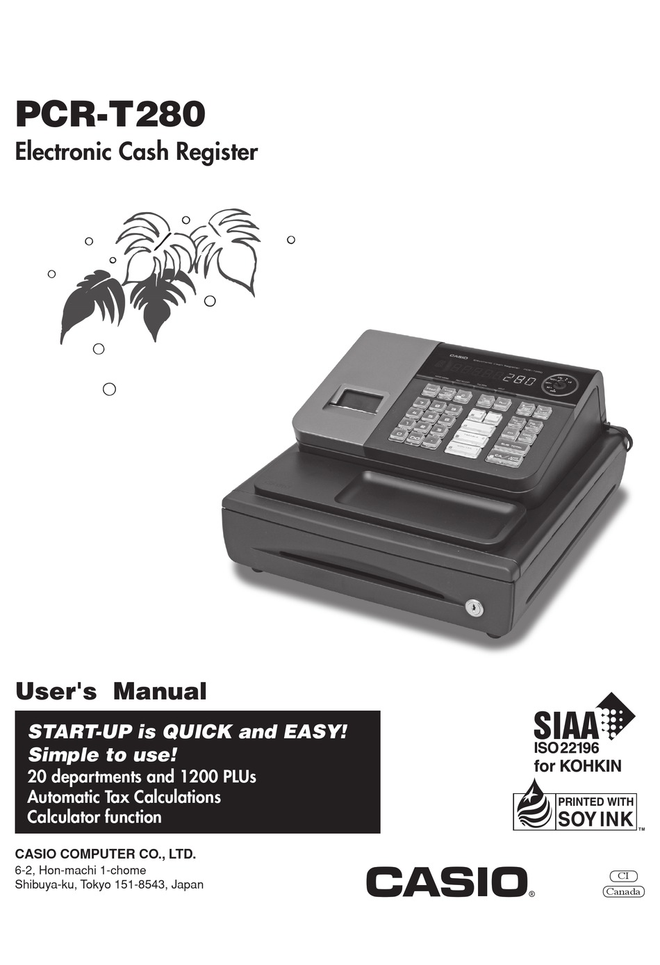 CASIO PCR-T280 USER MANUAL Pdf Download | ManualsLib
