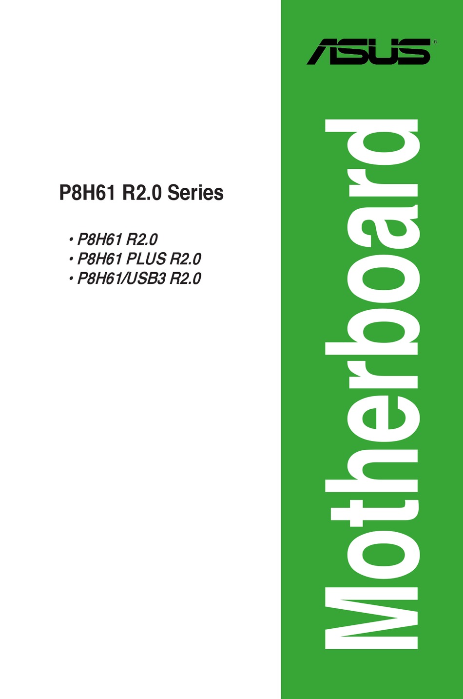 Asus P8h61 Usb3 R2 0 User Manual Pdf Download Manualslib