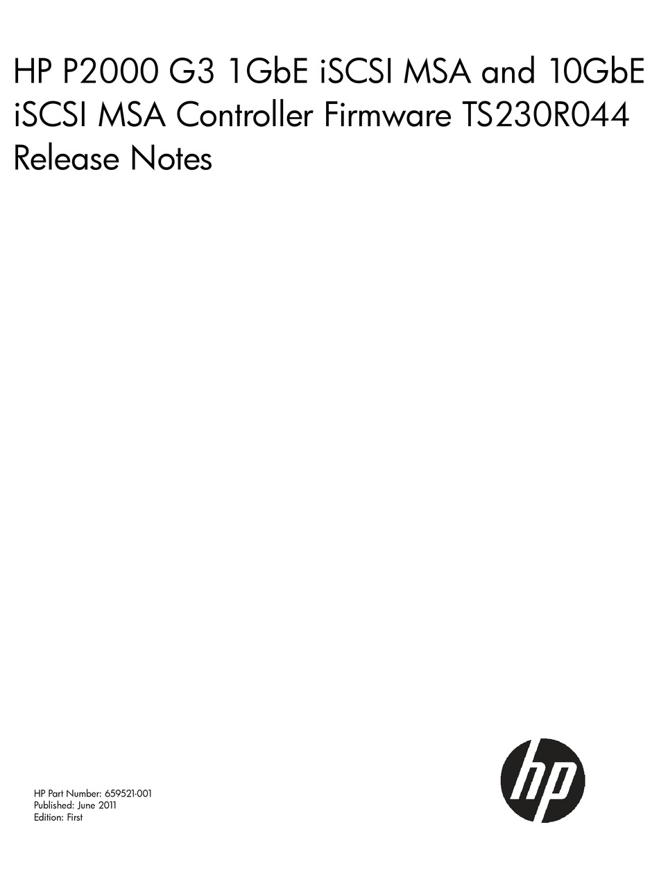 hp p2000 g3 firmware