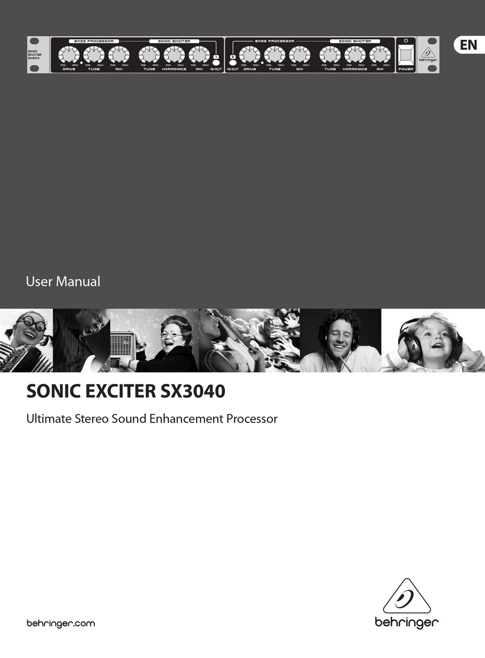 BEHRINGER SONIC EXCITER SX3040 USER MANUAL Pdf Download ManualsLib