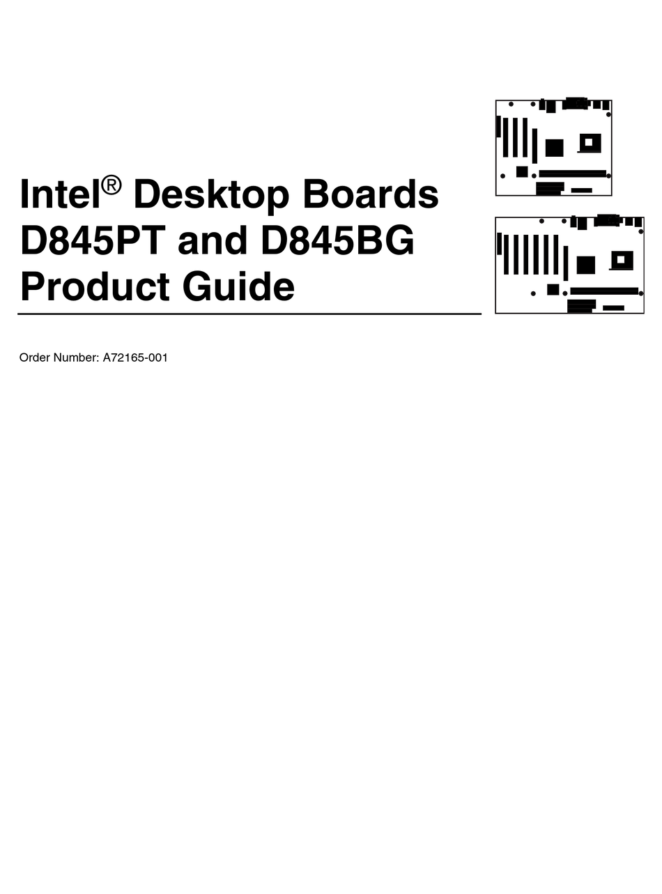 INTEL D845BG PRODUCT MANUAL Pdf Download ManualsLib