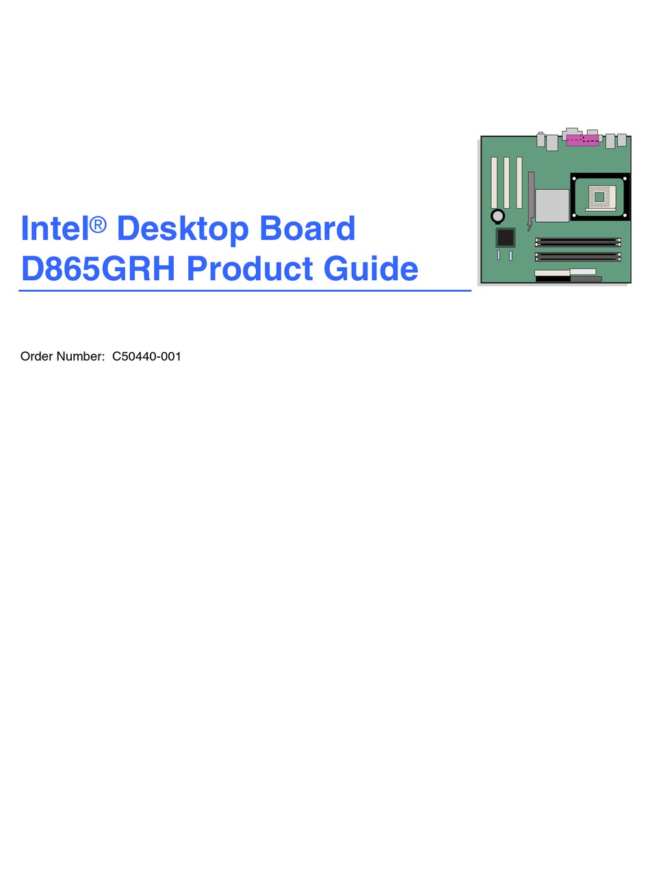 INTEL D865GRH MANUAL Pdf Download ManualsLib