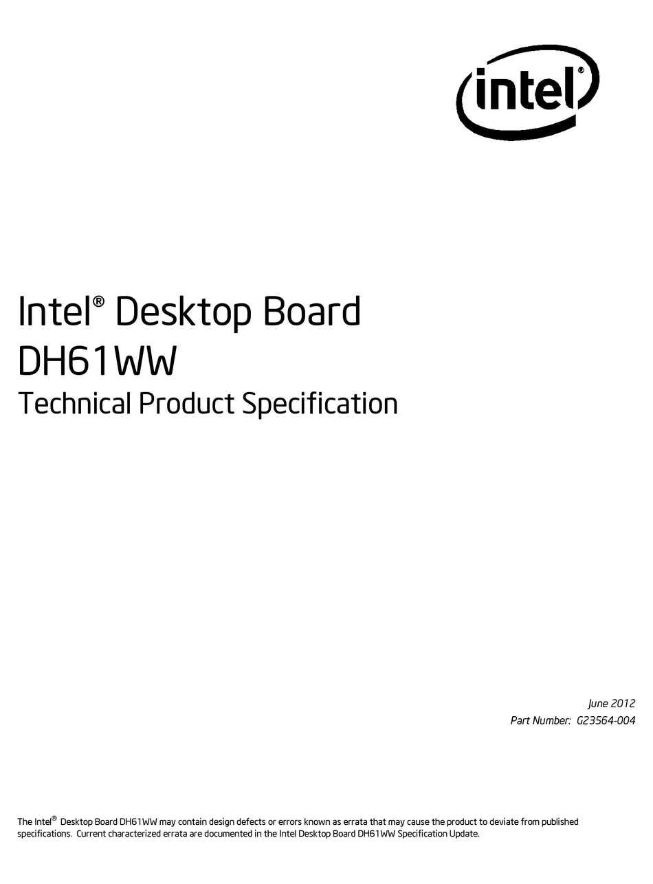intel dh61ww specs
