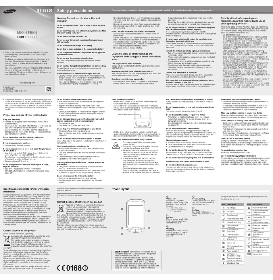 SAMSUNG GENIO II USER MANUAL Pdf Download | ManualsLib