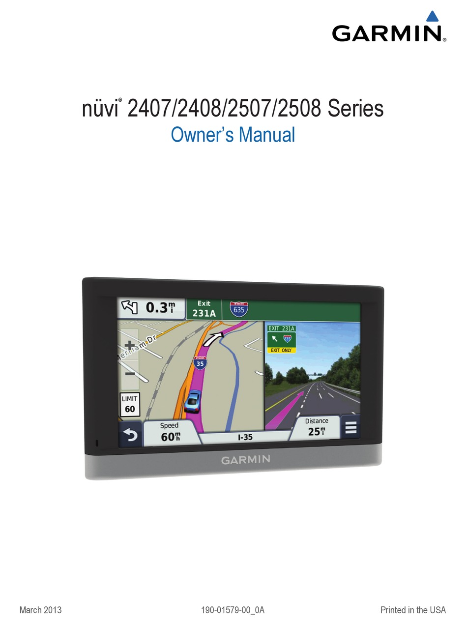 GARMIN NUVI 2457LMT OWNER'S MANUAL Pdf Download | ManualsLib