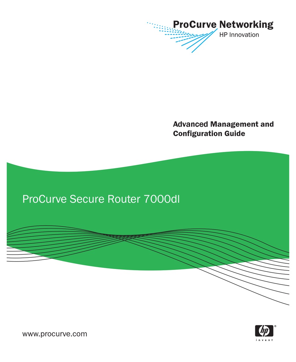 HP 7102DL PROCURVE SECURE ROUTER CONFIGURATION MANUAL Pdf Download