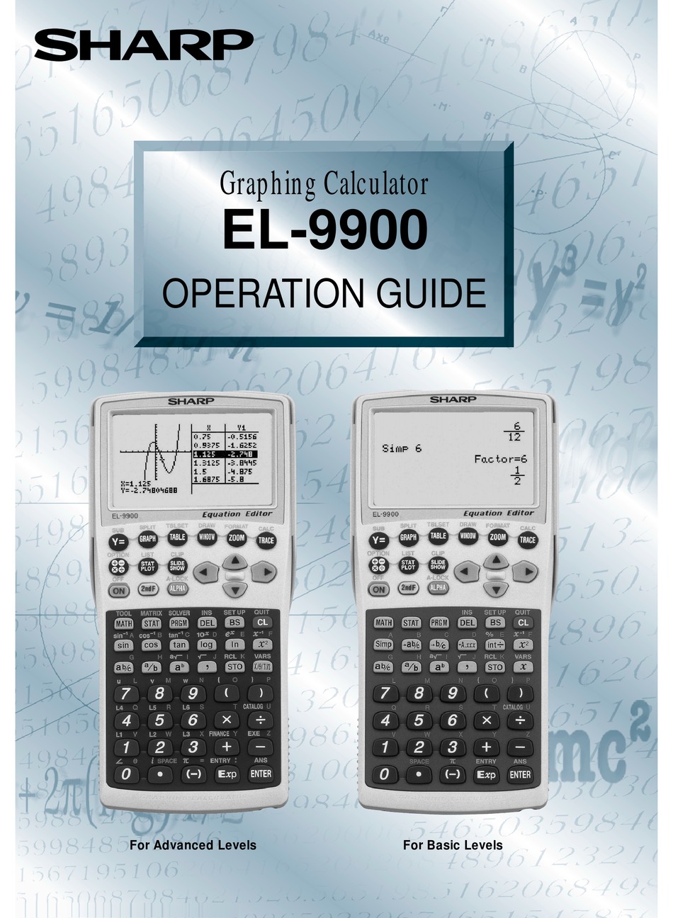 SHARP Graphic Calculator EL-9900 Jr Sr High School See Description