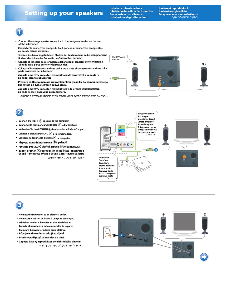 DELL A525 - 2.1-CH PC MULTIMEDIA SPEAKER SYS SETUP MANUAL Pdf Download