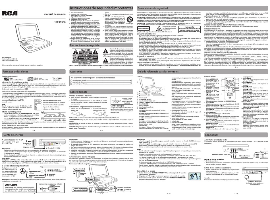 RCA DRC99380 MANUAL DEL USUARIO Pdf Download | ManualsLib