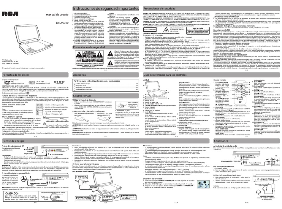 RCA DRC99390 MANUAL DEL USUARIO Pdf Download | ManualsLib
