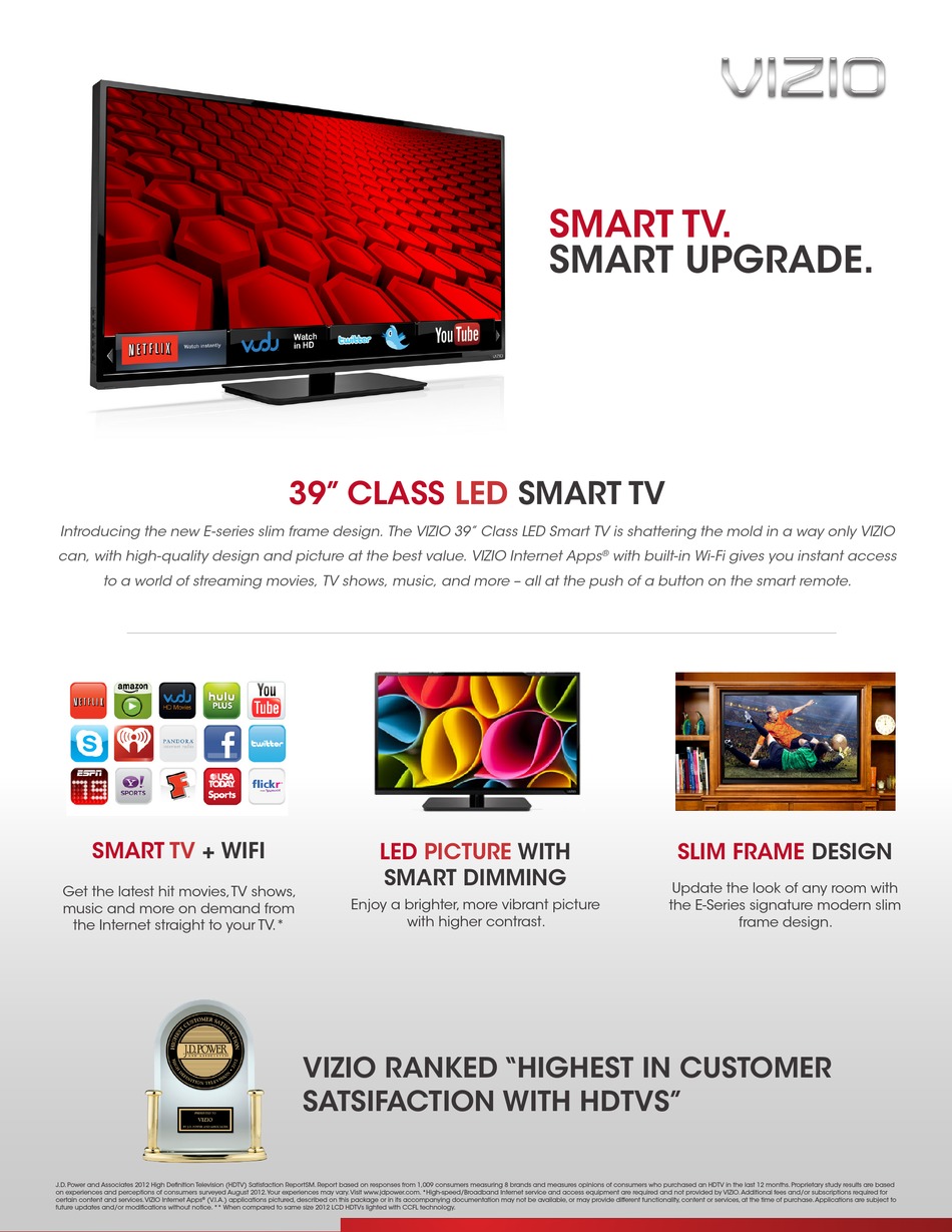 VIZIO E390IA1 SPECIFICATIONS Pdf Download ManualsLib
