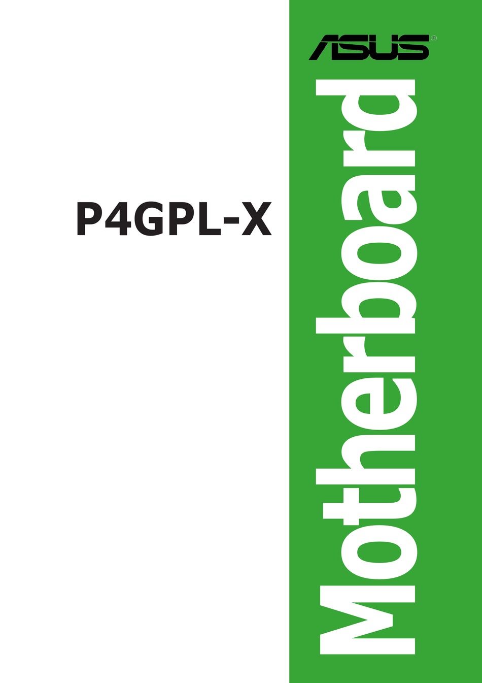 ASUS P4GPL-X TROUBLESHOOTING MANUAL Pdf Download | ManualsLib