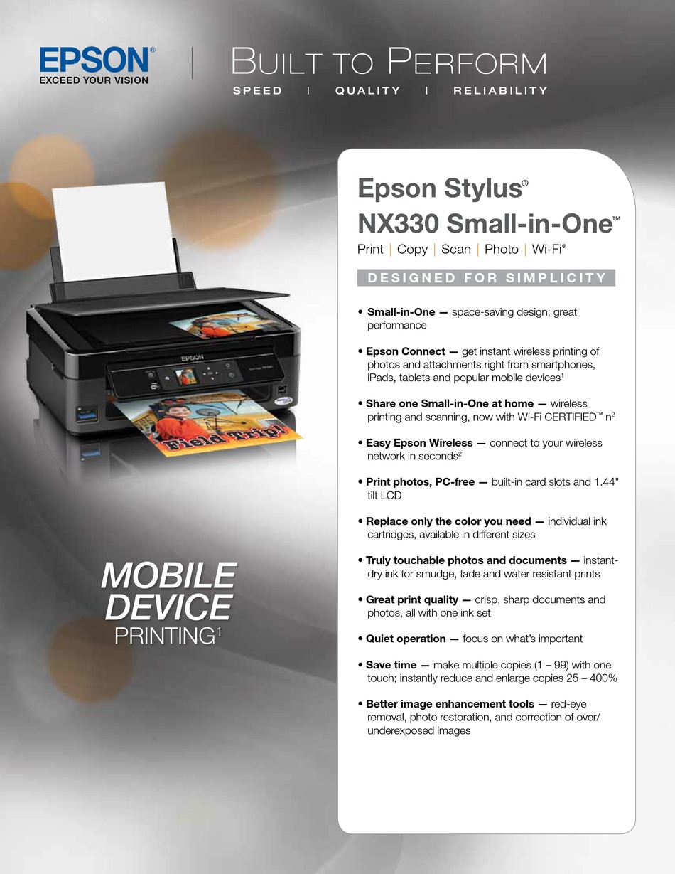 add epson stylus nx420 printer