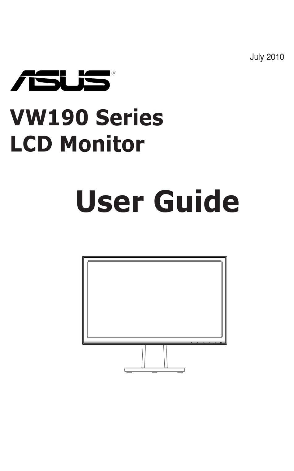 ASUS VW190D USER MANUAL Pdf Download | ManualsLib