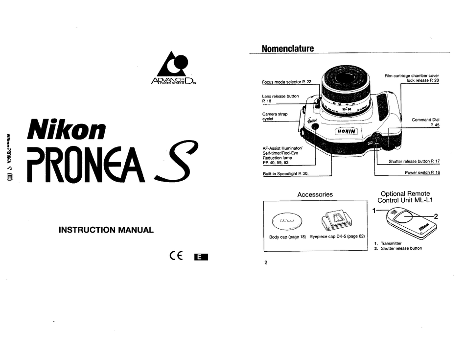 engineer Good luck film NIKON 2170749 - PRONEA S APS CAMERA INSTRUCTION MANUAL Pdf Download |  ManualsLib