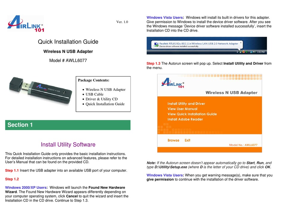 realtek 11n usb wireless lan utility no signal strength