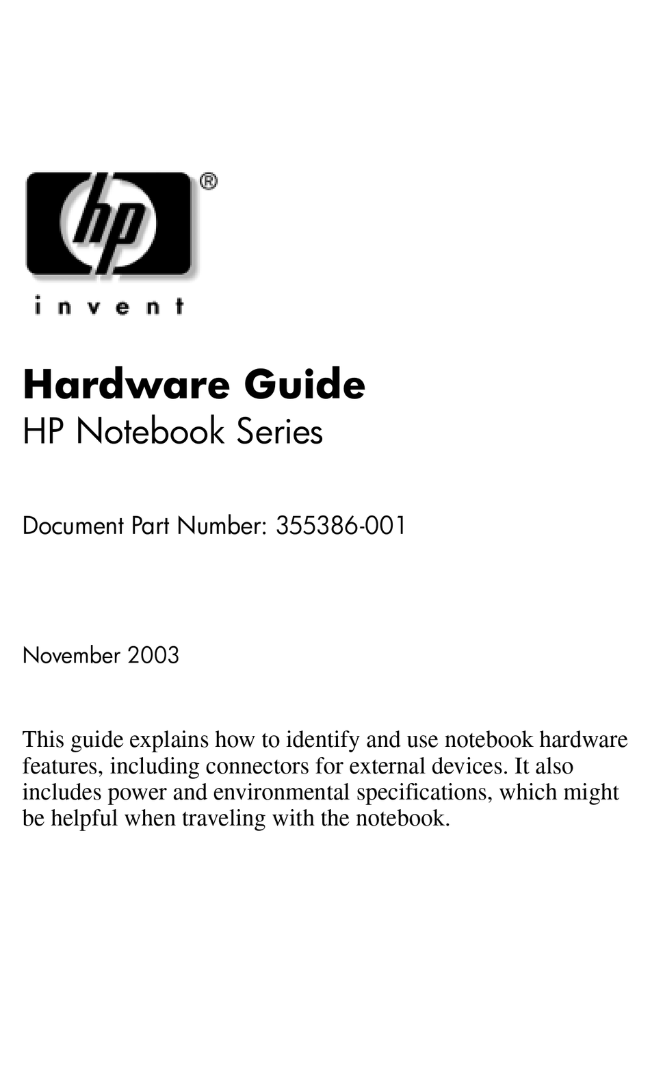 HP NX9100 NOTEBOOK PC HARDWARE MANUAL Pdf Download ManualsLib