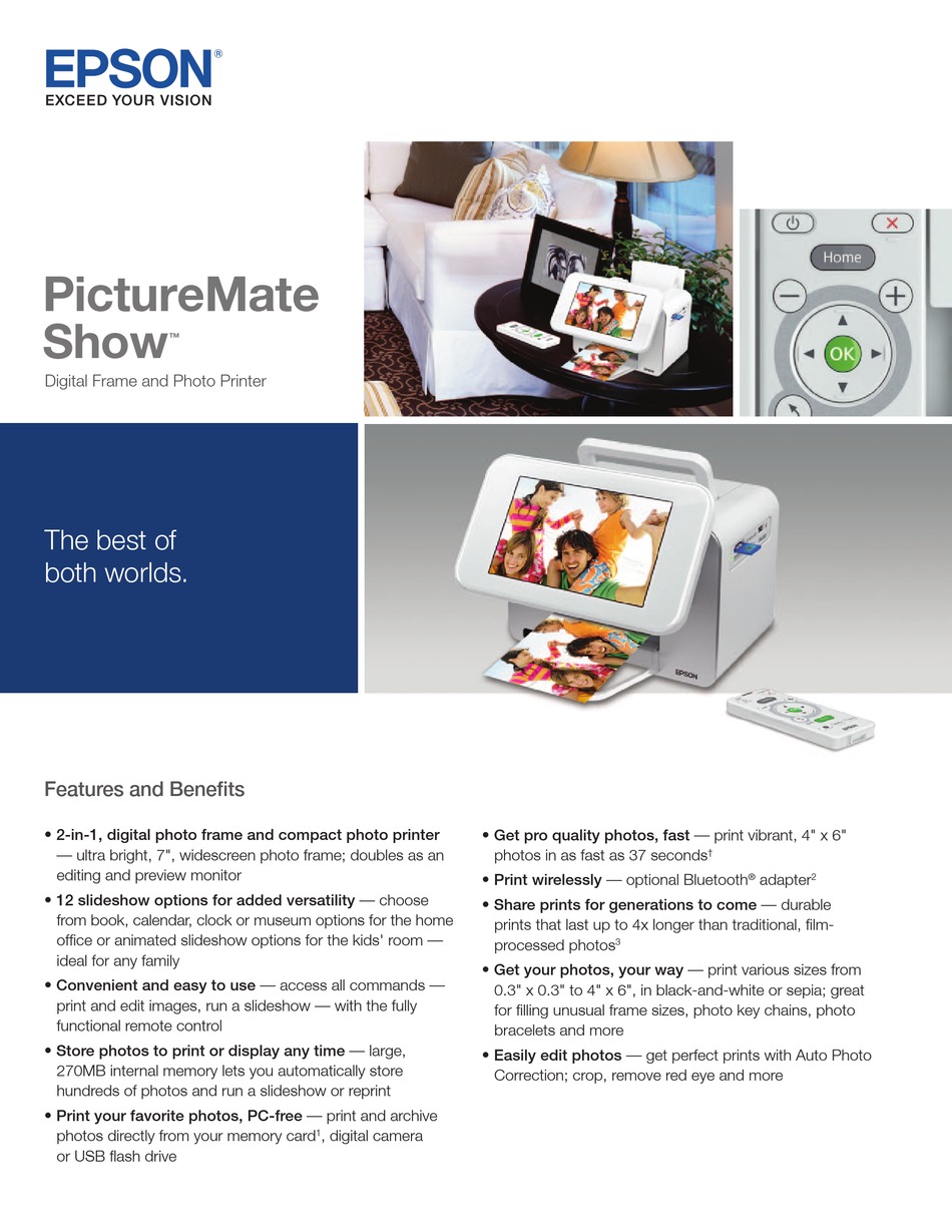 EPSON PICTUREMATE SHOW PM 300 PICTUREMATE SHOW DIGITAL FRAME