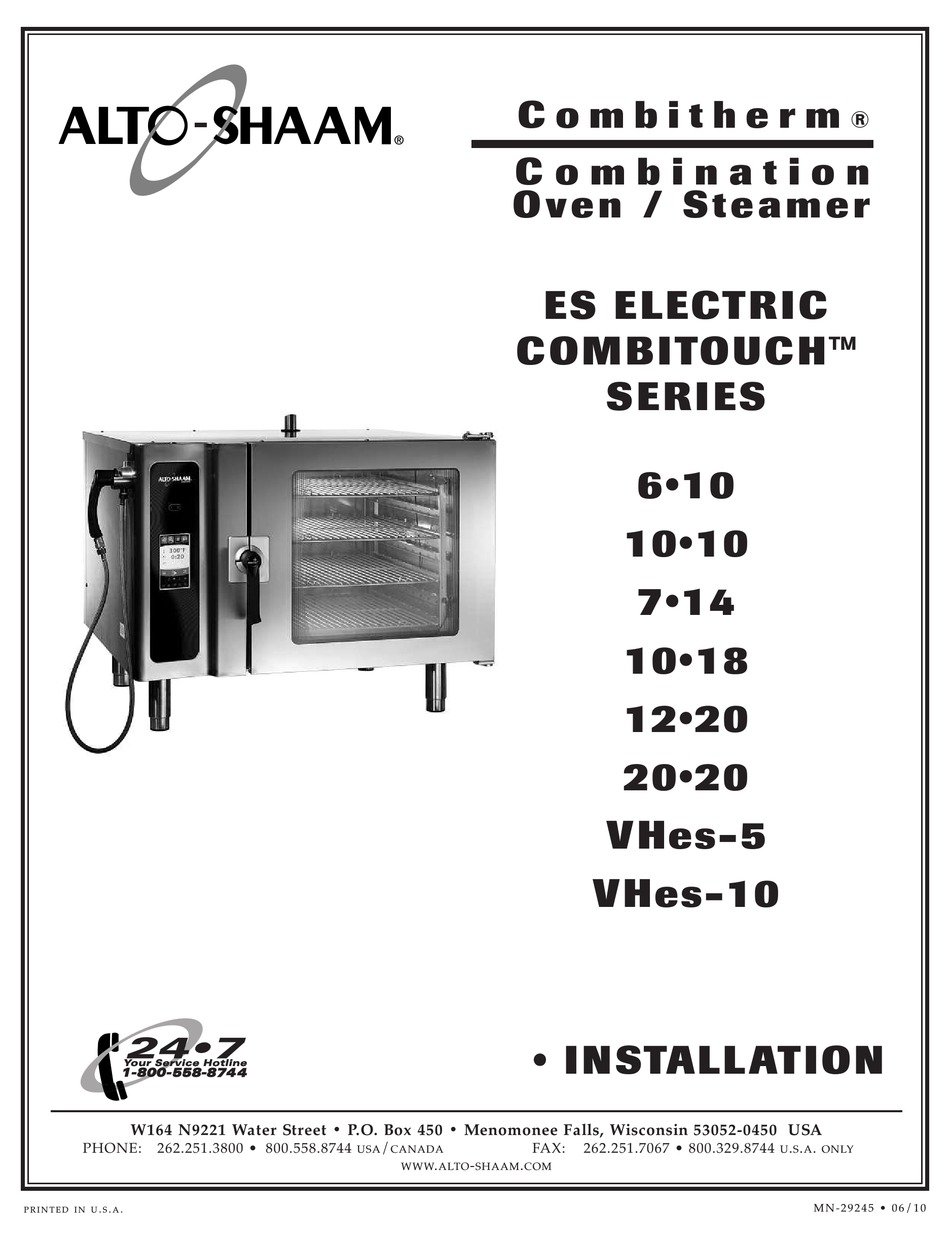 ALTO-SHAAM 6•10 10•10 INSTALLATION MANUAL Pdf Download | ManualsLib