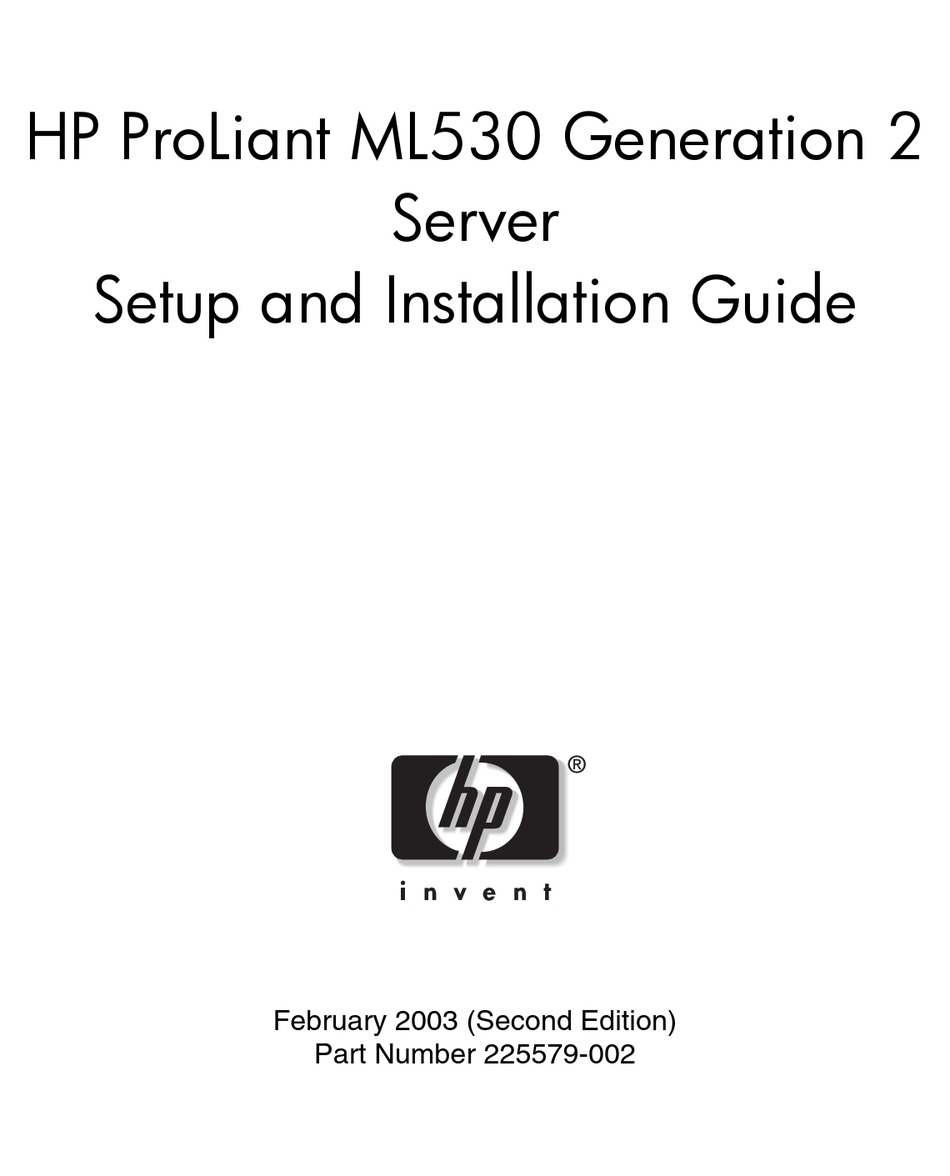 hp-ml530-proliant-128-mb-ram-setup-and-installation-manual-pdf-download-manualslib