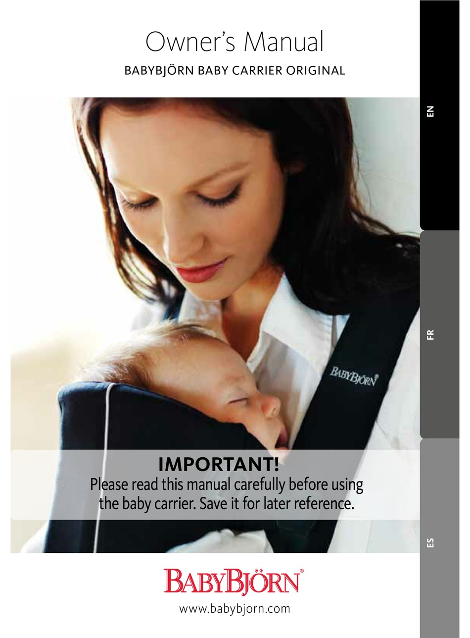 Babybjorn Original Baby Carrier Owner S Manual Pdf Download Manualslib