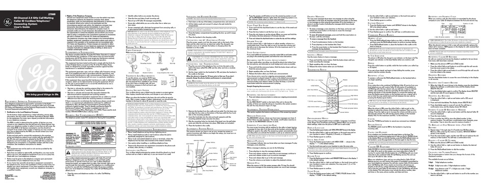 GE 279986 USER MANUAL Pdf Download | ManualsLib