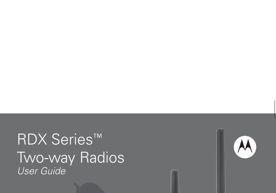 MOTOROLA RDV2020 RDX VHF RADIO USER MANUAL Pdf Download ManualsLib