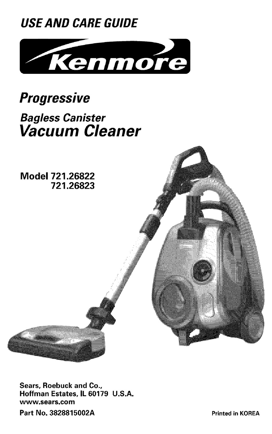 Attachments; Attachments Use Chart - Kenmore 26823 - Progressive Bagless Canister  Vacuum Use And Care Manual [Page 8] | ManualsLib