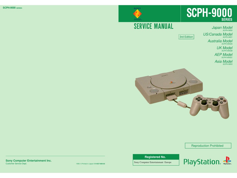 PLAYSTATION SCPH7501 GAME CONSOLE SERVICE MANUAL Pdf Download