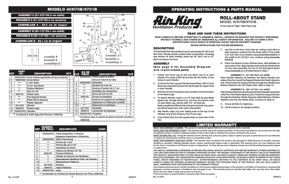 User manual Becken BKM4570 (English - 72 pages)