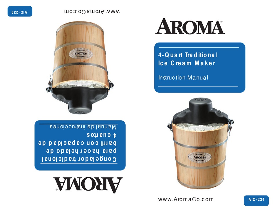 Aroma ice discount cream maker manual