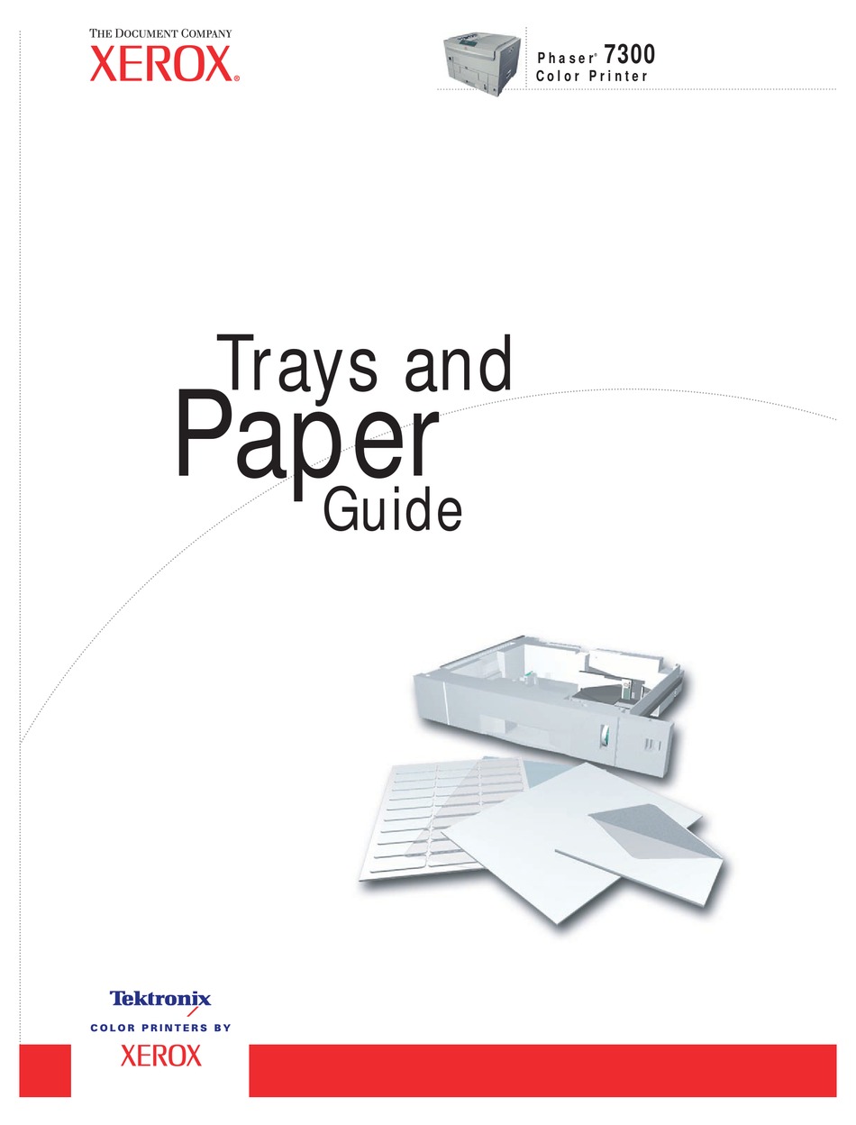 Xerox 7300b Phaser Color Laser Printer Paper Manual Pdf Download