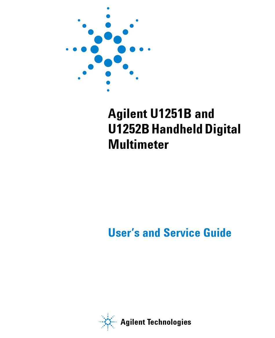 Agilent Technologies U1252b User S Manual And Service Manual Pdf Download Manualslib