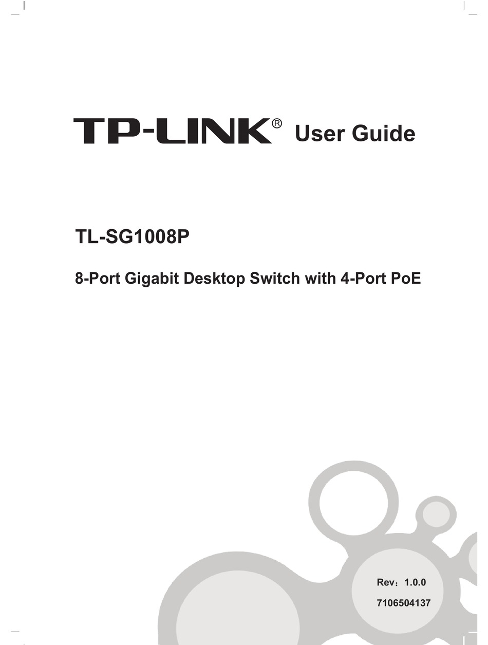 Tp Link Tl Sg1008p User Manual Pdf Download Manualslib