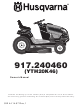 HUSQVARNA YTH20K46 OWNER'S MANUAL Pdf Download.